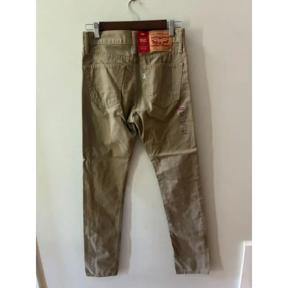 NWT Levi's 510 Skinny Khaki Jeans Men's 28x32 Pants